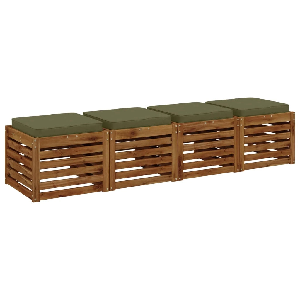Cuscini per Sedia in 4 Pezzi VUGHT 4 pcs 100% Poliestere 946209