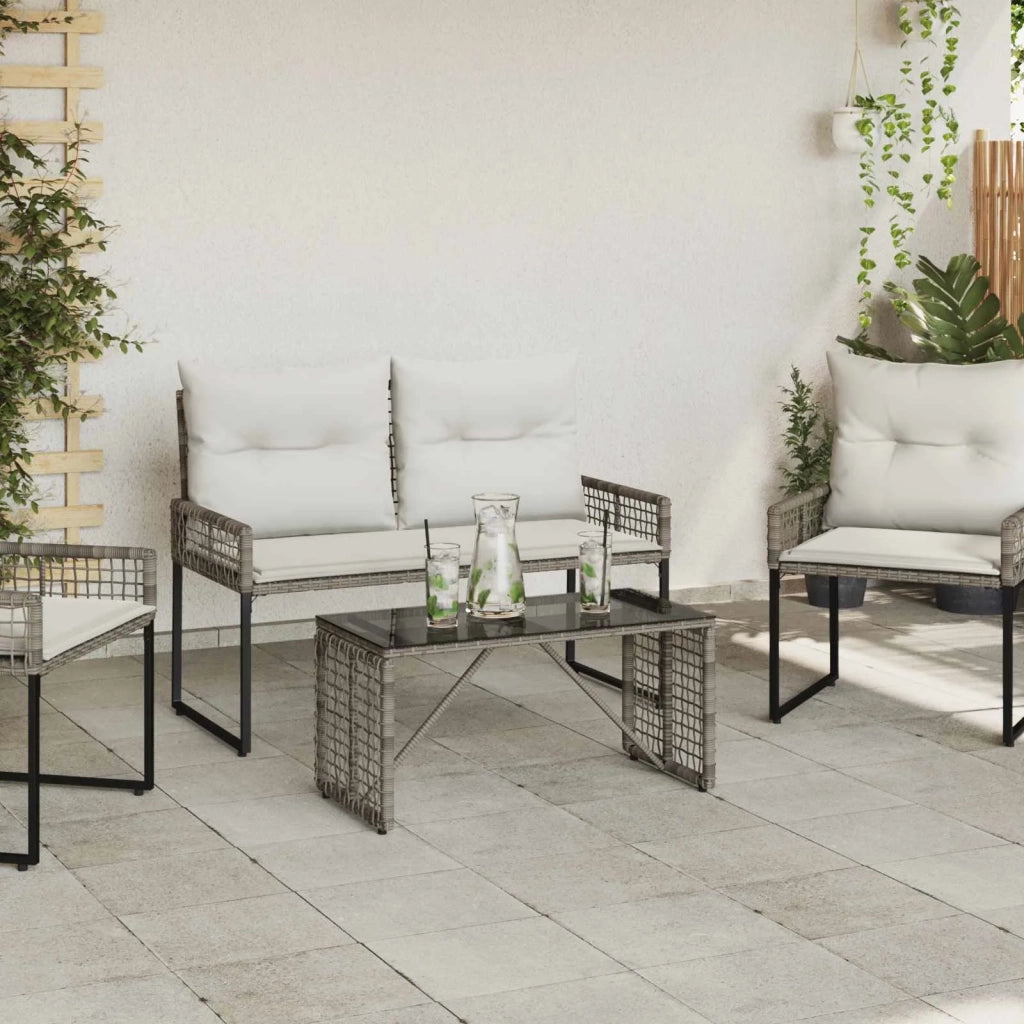 Tavolo da Esterno Grigio e Nero 80 x 40 x 40 cm 42025183