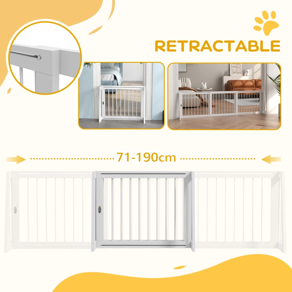 Cancello per Cani Estensibile ¨C zephmum ¨C 71-190x38,5x56 cm, Bianco