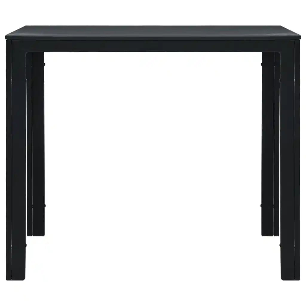 Tavolino da Salotto Nero 78x78x74 cm HDPE Aspetto Legno 47882