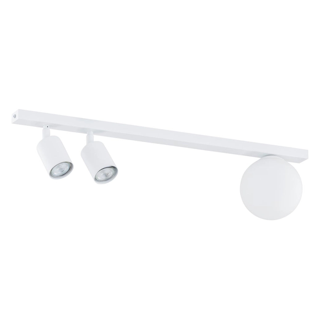 Faretto da soffitto Baster in acciaio bianco opaco