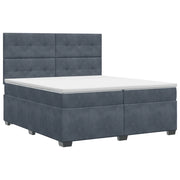 Letto box spring con materasso Grigio Scuro 200 x 200 cm 3453711