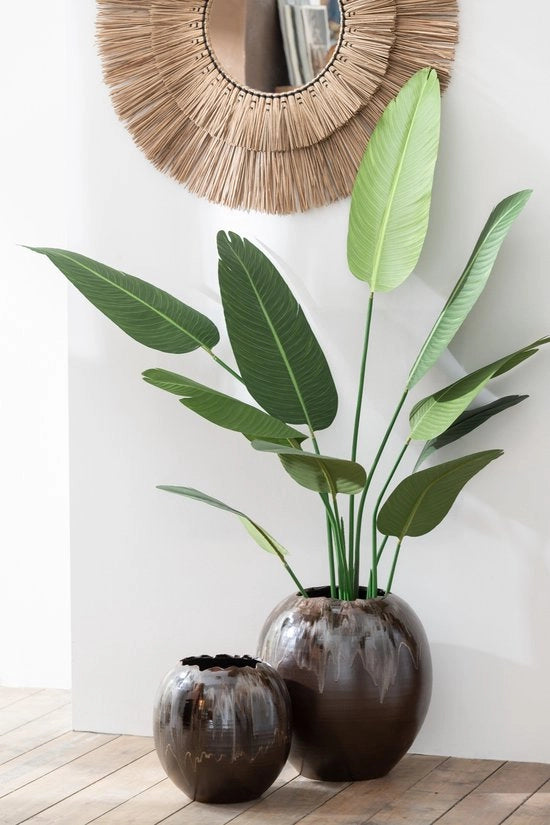 Piantina J-Line - ceramica - marrone - medio - Ø 40 cm