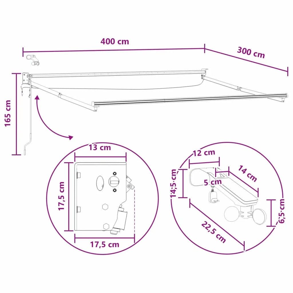 Tettuccio Elettrico Retrattile Grigio chiaro e bianco 3426069