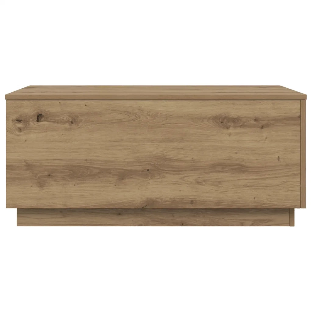 Tavolino da Salotto con Luci LED Rovere Artigianale 90x50x40 cm 857723