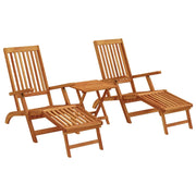 Lettino Prendisole | Sdraio da giardino | Lettino da sole reclinabile e pieghevole 2 pz Naturale