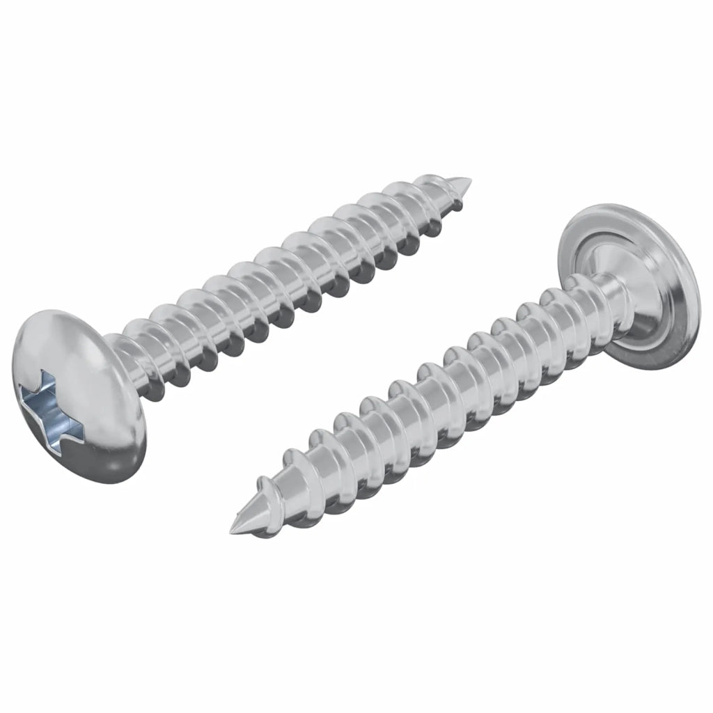 Viti in Legno 2 pcs Argento M4 x 25 mm Acciaio 864526