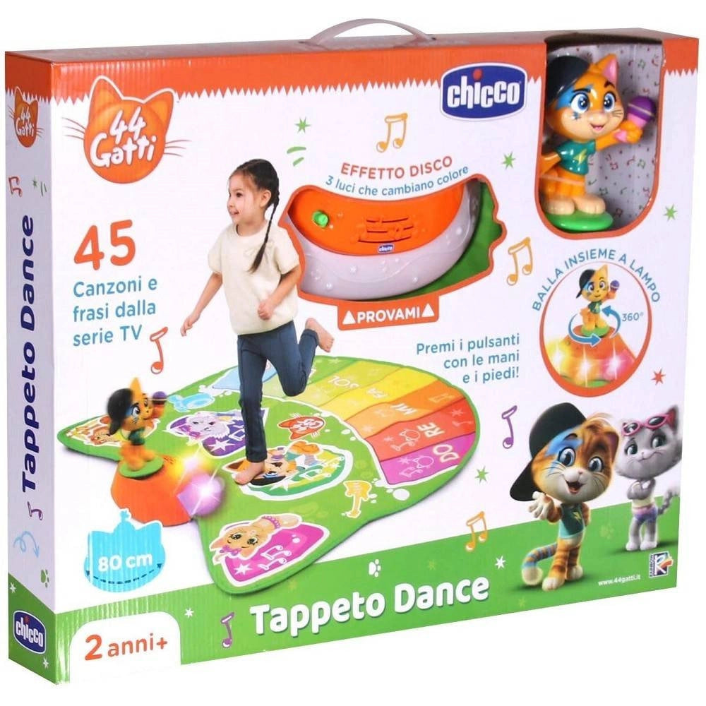 Trade Shop - Gioco Tappeto Dance Musicale Morbido 44 Gatti Con Suoni E Luci Rgb +2 4 Anni -
