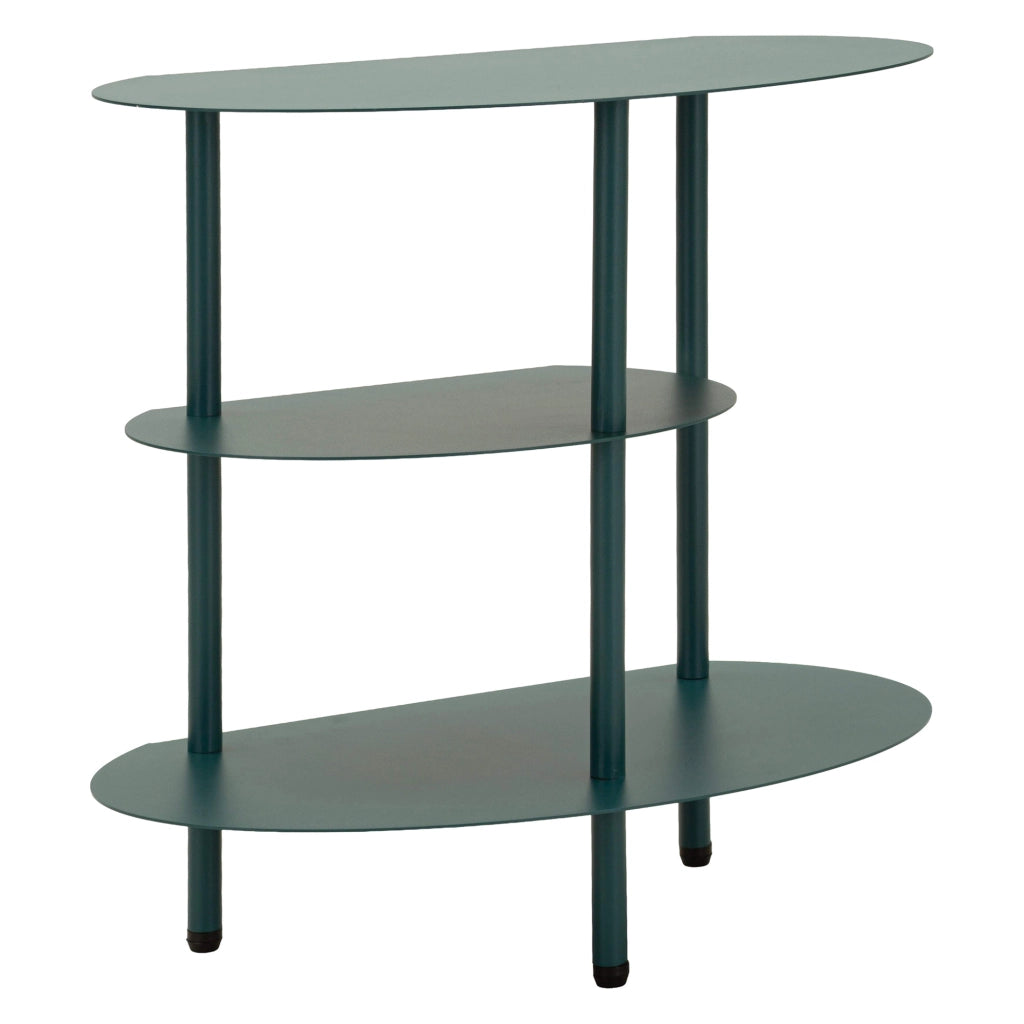 Ganale, Tavolino da Salotto 3 Ripiani, 9x31x54h cm Verde