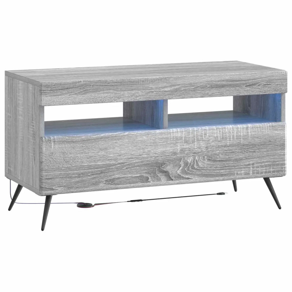 Mobile TV LED a 5 pezzi Sonoma grigio Legno ingegnerizzato 3416929