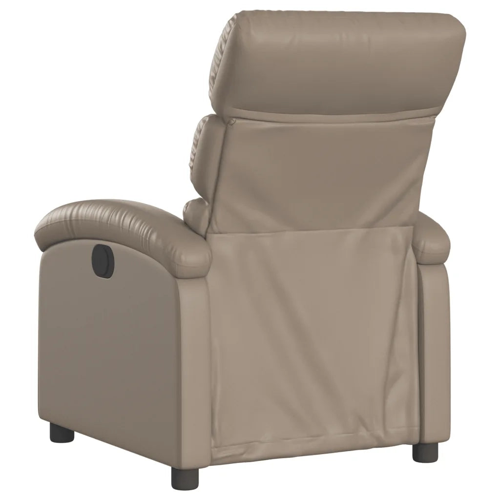 Poltrona Reclinabile Elettrica Cappuccino in Similpelle