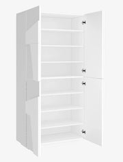 Scarpiera 4 ante L 81.2 x H 167.6 x P 39.2 cm 32 paia, bianco