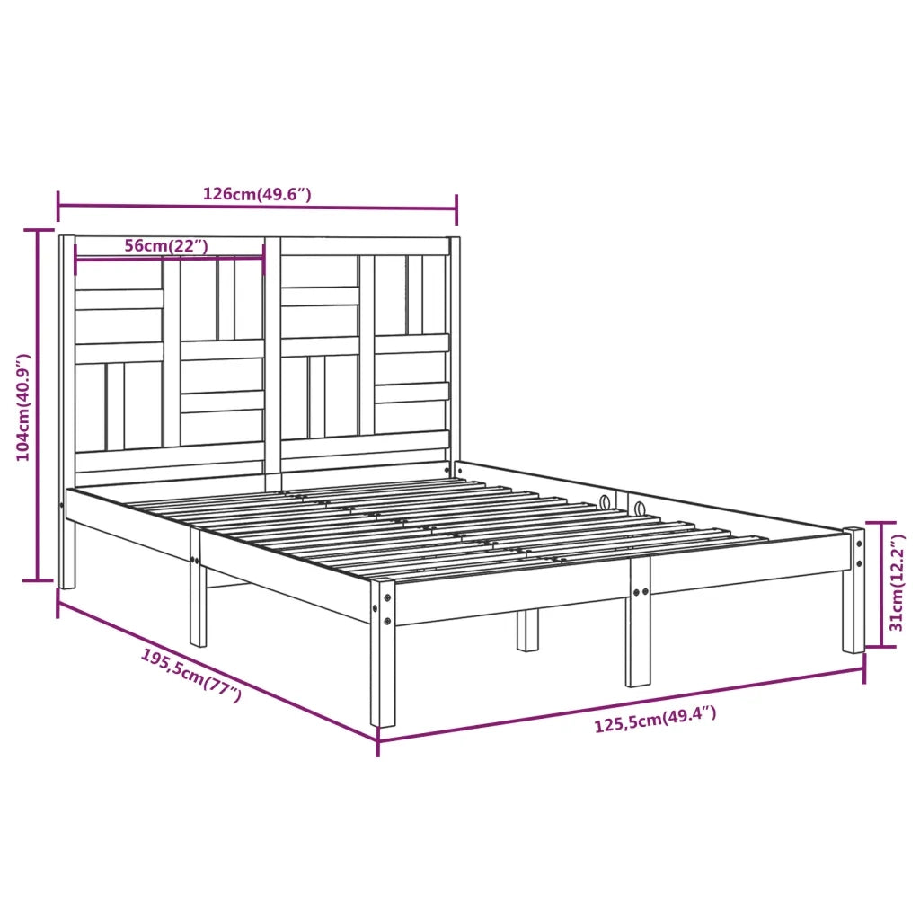 Giroletto in Legno Massello 120x190 cm Small Double 3105920