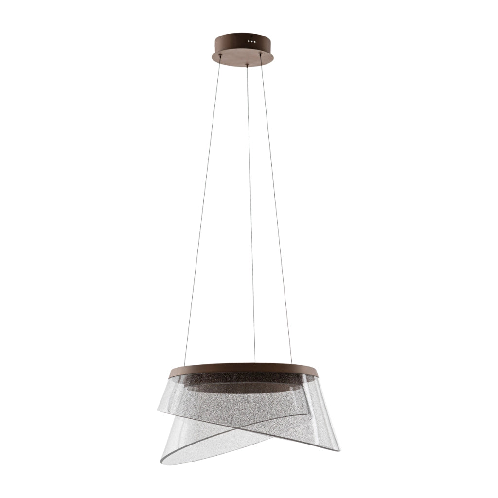 Sospensione Italux Foren LED 47W 3000K bronzo acrilico