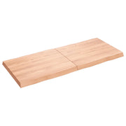 Piano Tavolo Marrone Chiaro 140x60x(2-6) cm Rovere Non Trattato 363967