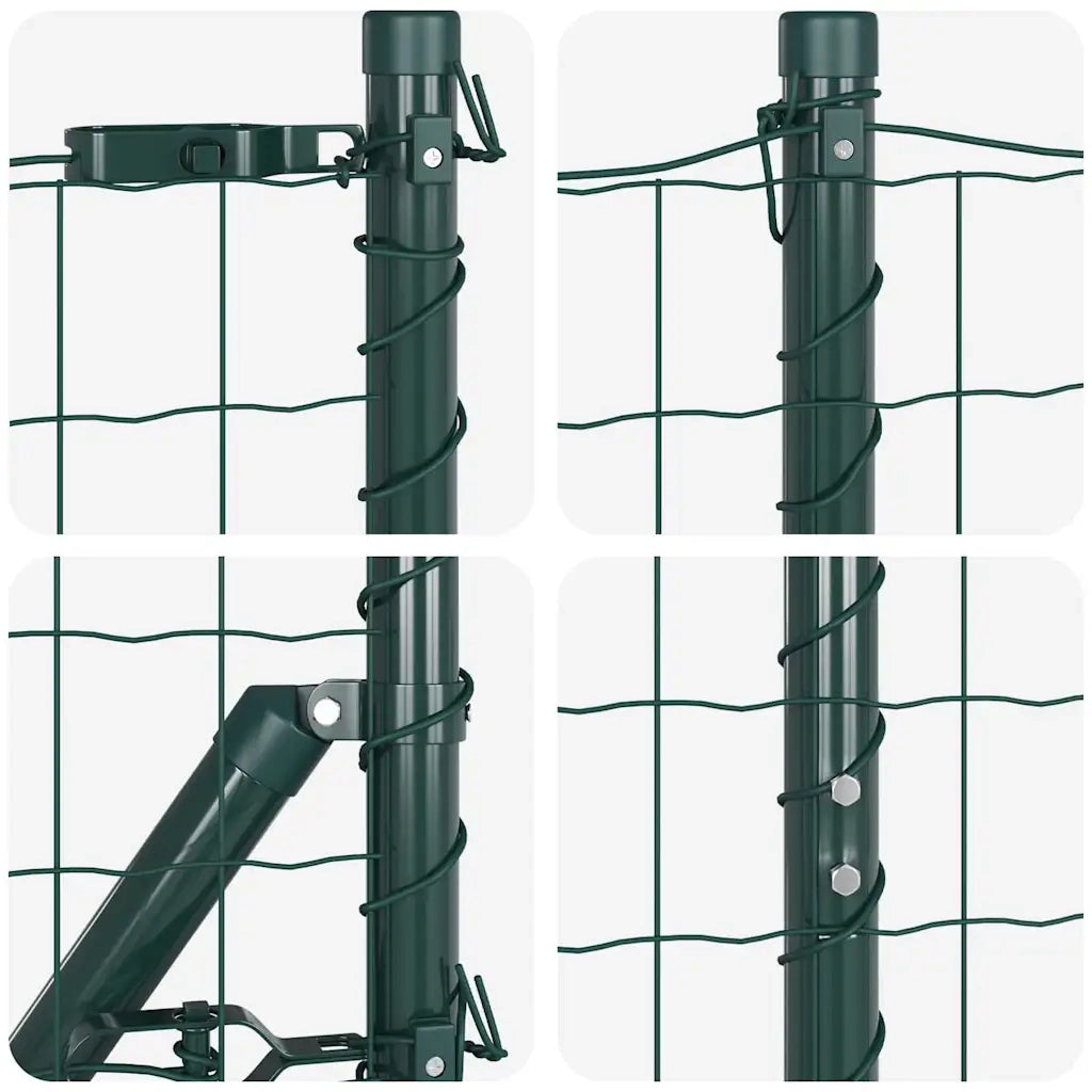 Recinzione con Posto Verde 1,4 x 10 m Acciaio e PVC 3350284