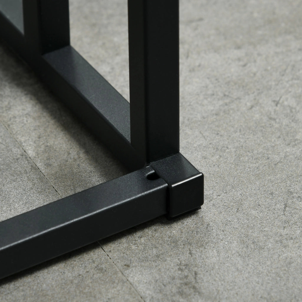 PORTASALVANETTE A 3 LIVELLI 45x22,5x86 cm Nero in acciaio e bambù