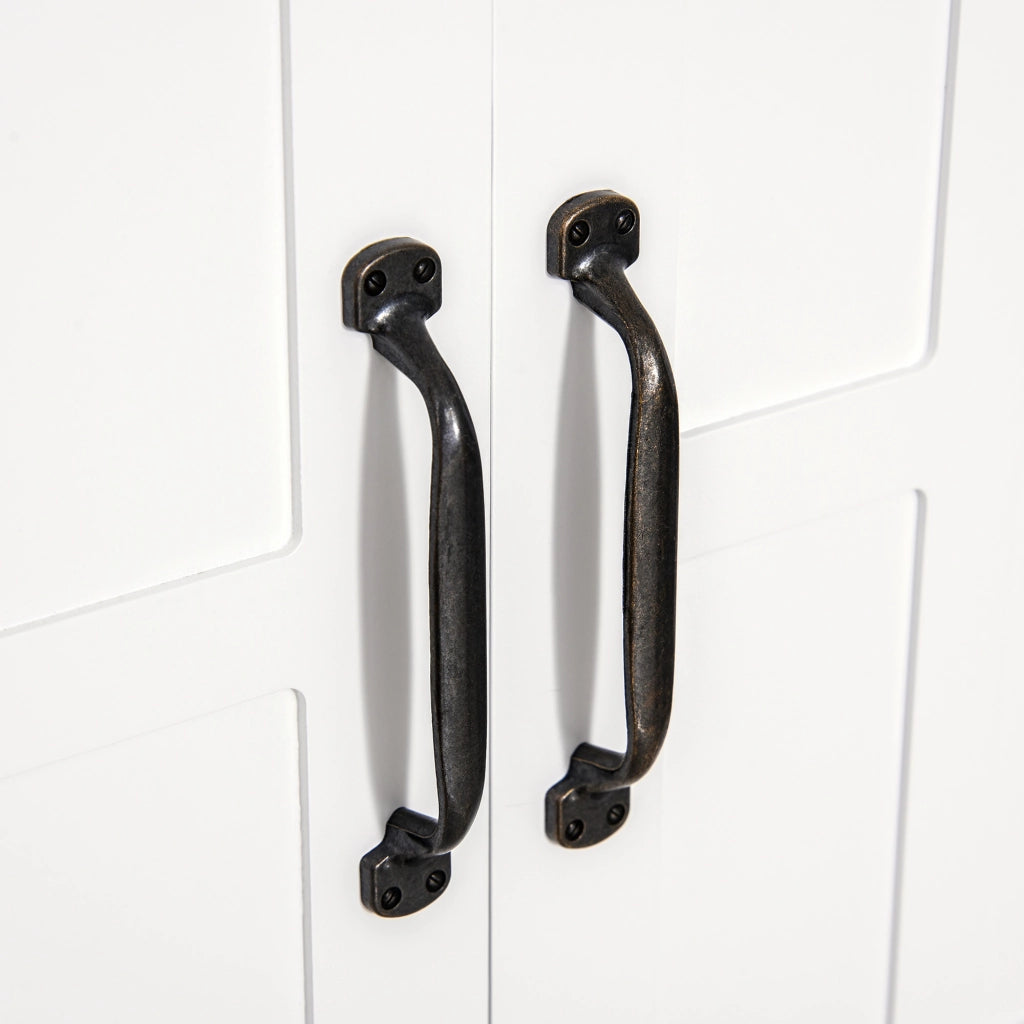 Armadio da bagno con 2 ante e ripiano aperto ¨C zephmum ¨C bianco 60x19,8x58 cm