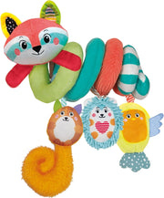 Spirale Passeggino Neonato, Soft Spiral Happy Animals, Baby for You, Peluche Prima Infanzia Lavabile in Lavatrice, Baby