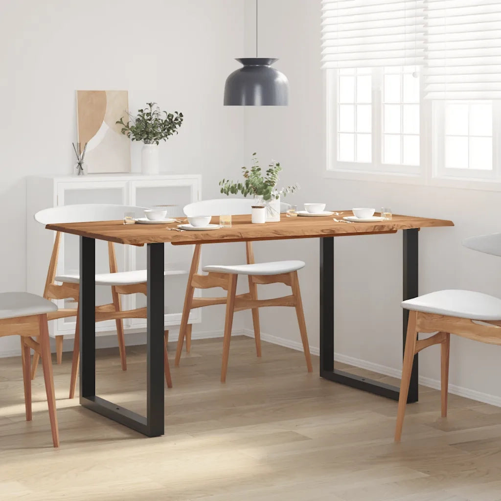 Tavolo da Pranzo 154x80x76 cm in Legno Massello di Acacia