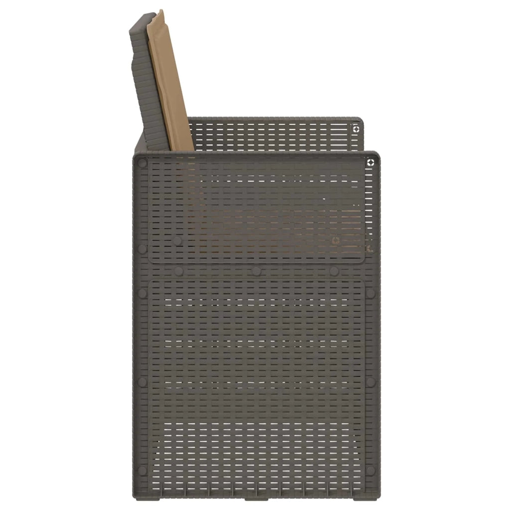 Sedie da pranzo da giardino 2 pcs Grigio chiaro e Tortora PP