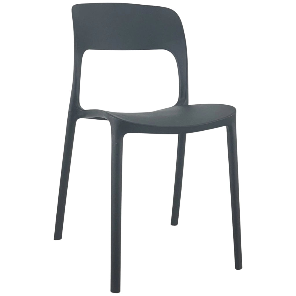 Sedia In Polipropilene Marte Ergonomica Arredo di Design Esterno e Interno da Giardino Impilabile Sedie Mod Nero/1 Sedia