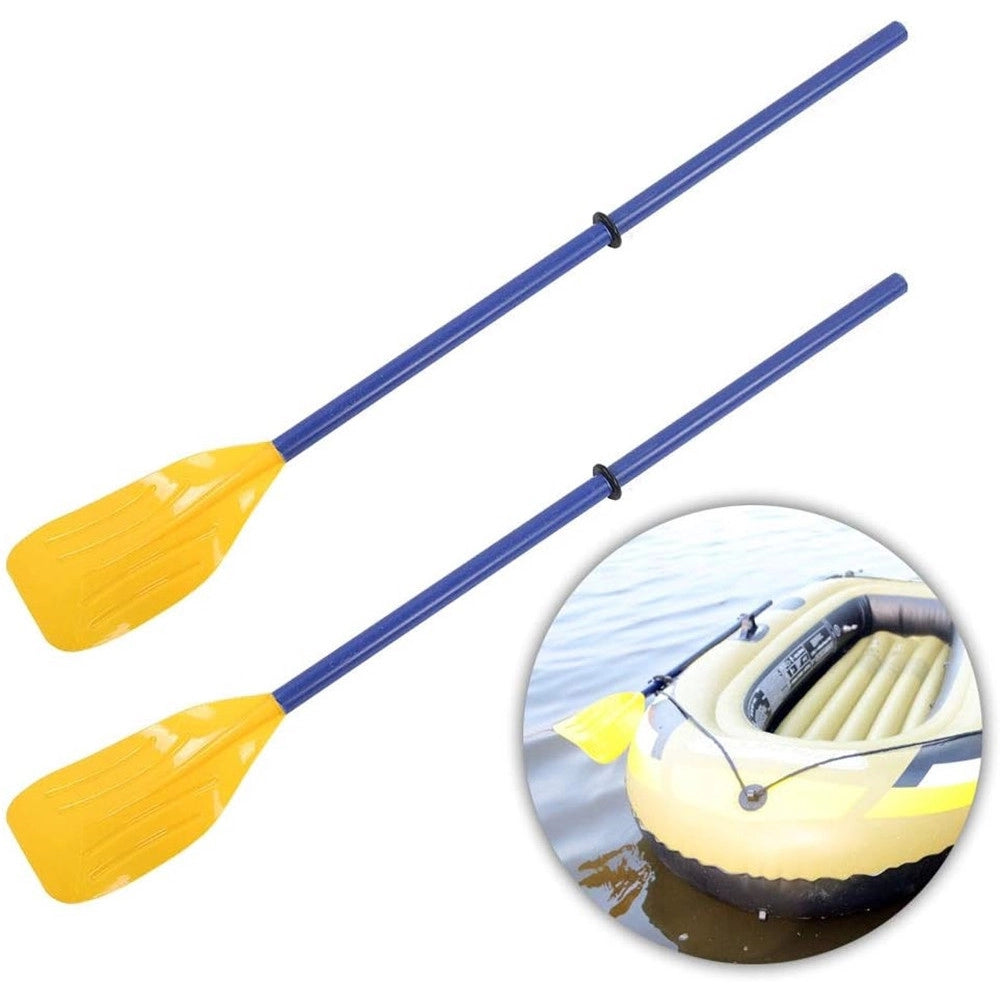 Trade Shop - Coppia Remi Di Plastica Pagaia Per Barca Canoa Canottaggio Kayaing 124 Cm 017539 -