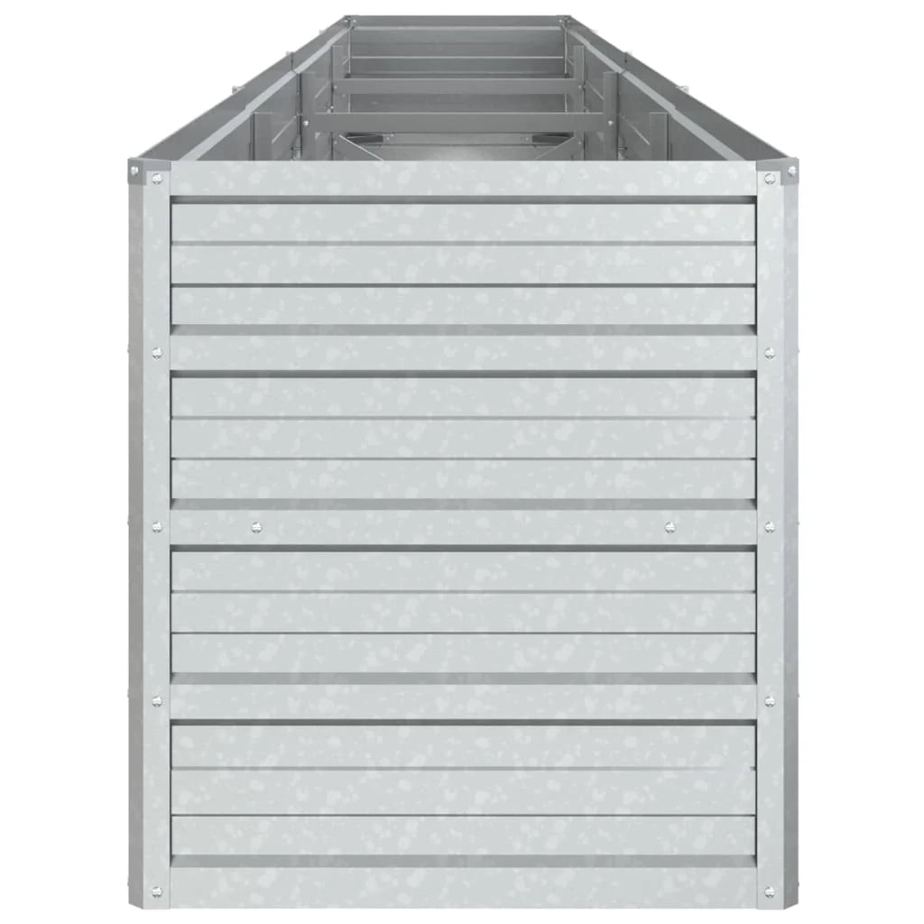 Fioriera rialzata per piante e fiori terrazza giardino 320 x 40 x 45 cm acciaio zincato argento 02_0039429