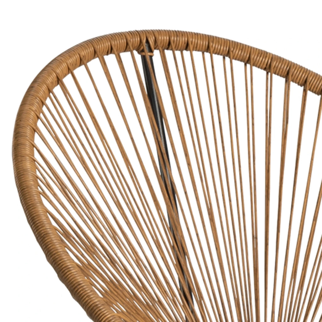 IDMarket - Set di mobili da giardino IZMIR - tavolo e 2 poltrone con corda effetto rattan