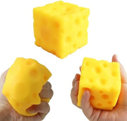 Giocattolo Squishy in forma di formaggio - Diversivo per lo stress - morbido - Fidget Squishy - sicuro e non tossico - non aderente - anti ansia - forma di formaggio realistica - per adulti e bambini - 1 giallo