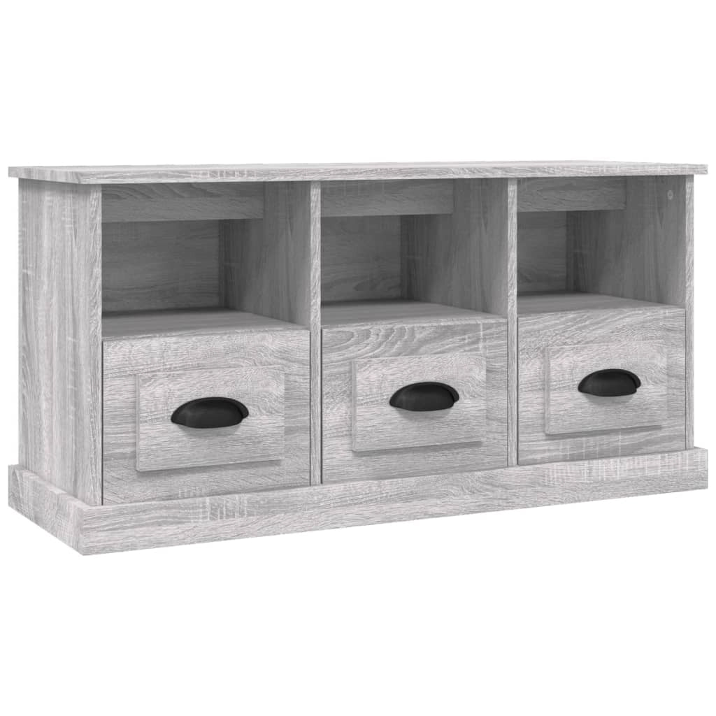 Mobile TV multimediale mensola TV credenza TV sala da pranzo soggiorno camera da letto Sonoma 100 x 35 x 50 cm legno ingegnerizzato grigio 02_0028336