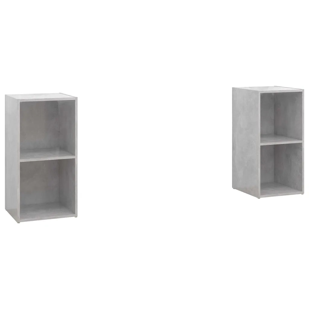Mobili TV 2 pz Grigio Cemento 72x35x36,5 cm in Truciolato  cod mxl 26625