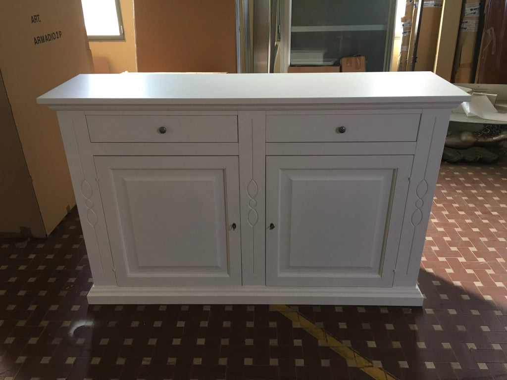 Credenzone classico legno shabby 2 porte 177x48x110 (1596) - Mobili 2G