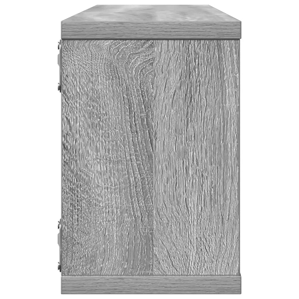 4 pz Mensole Cubo Muro | Mensola a parete Grigio Sonoma 60x15x23 cm in Multistrato