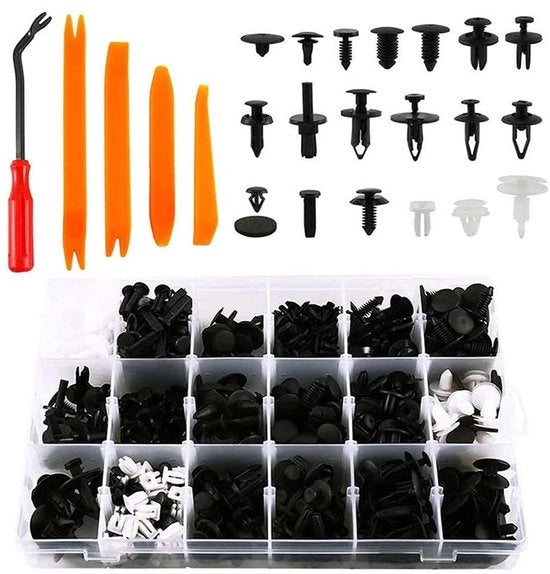 Kit di fissaggio a clip per trim per 90% dei modelli di auto, 435 pezzi, clip a clip tipo push, pin di fissaggio plastiche