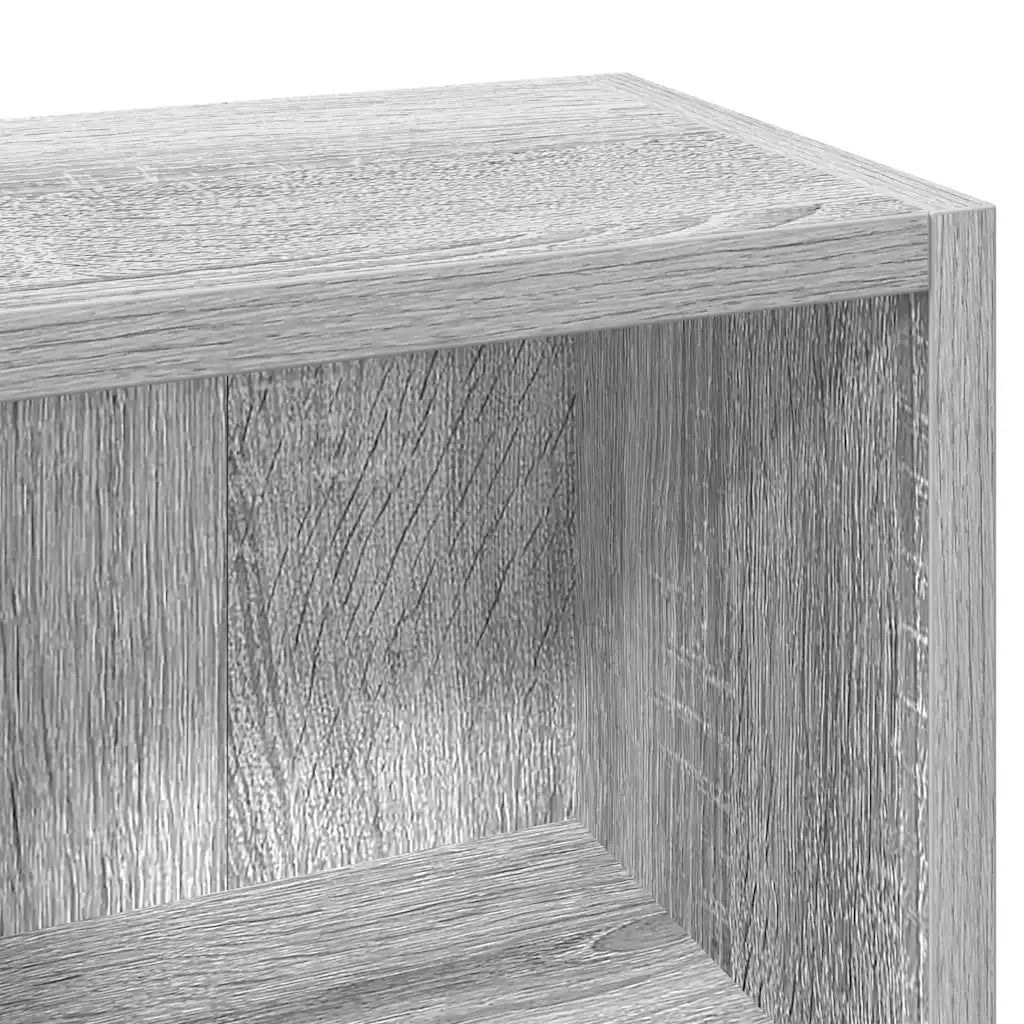 Mobili Porta CD 2pz Grigio Sonoma 21x16x93,5 Legno Multistrato 815319