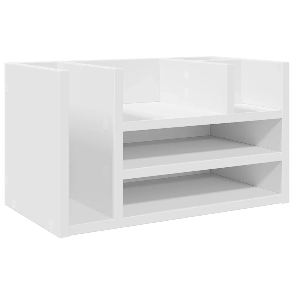 Organizer da Scrivania Bianco 44,5x24x25 cm Legno Multistrato CFW2671642
