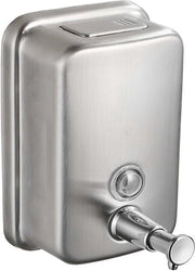 Dispensatore di sapone per mano montato a muro - Dispensatore di sapone per mano manuale - Dispensatore di sapone per mano a spinta - Apparecchio di pulizia essenziale e utile - Adatto per la camera da bagno - Color argento - 500 ml.
