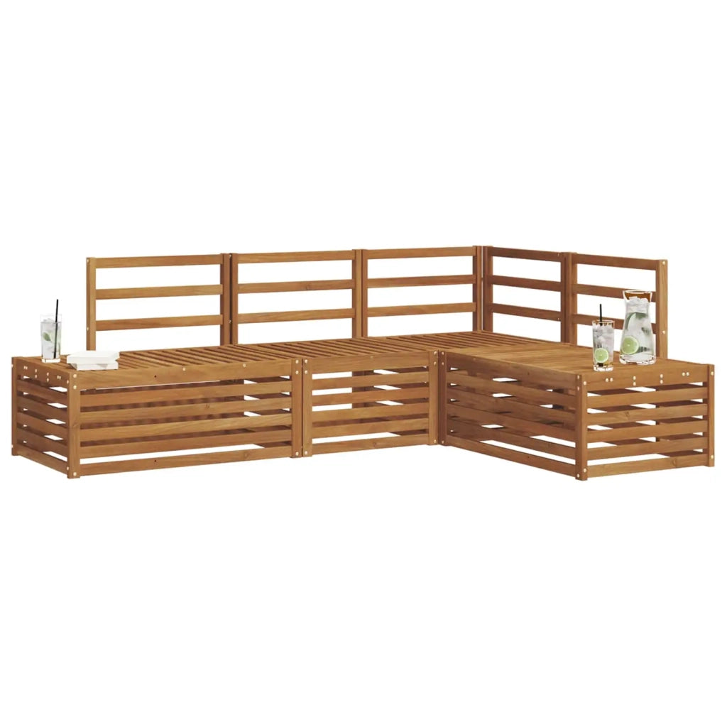 Set di divani da esterno 4 Pezzo Naturale 3375439