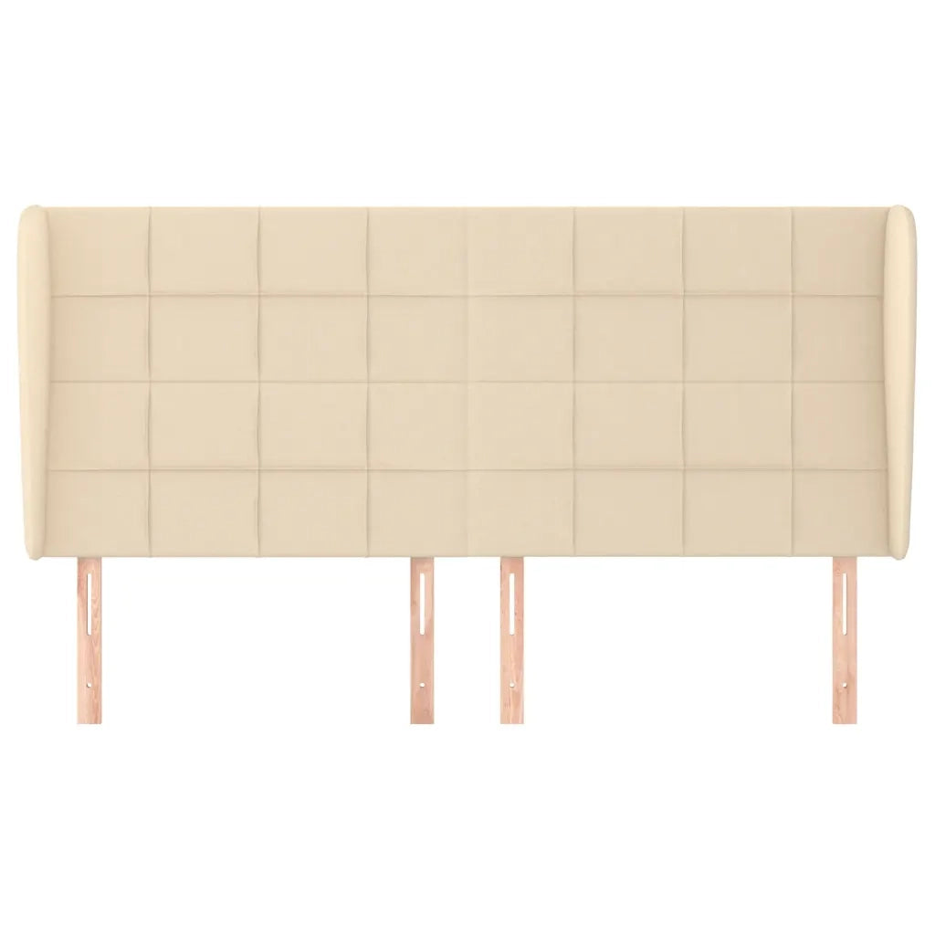Testiera ad Orecchio Crema 203x23x118/128 cm in Tessuto 3117983