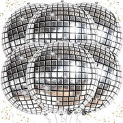 Decorazioni di Festa Disco Ballo di Gassata 6 pezzi - Folie Decorativa per Capodanno - 55 cm 4D - Argento - Capodanno Festa di Compleanno Carnevale Anni 70 80 90