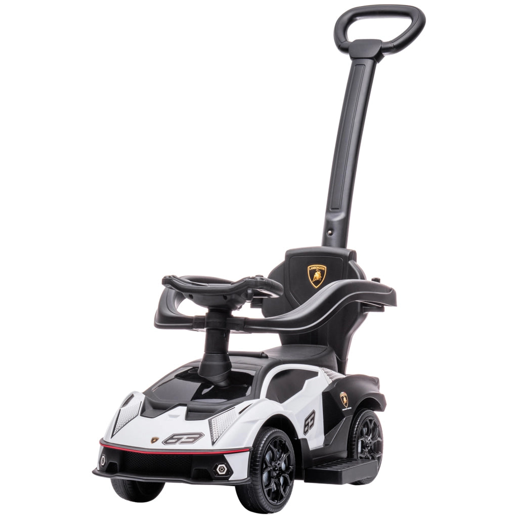 Coche Correpasillos Bambini 2 in 1 ¨C Zephmum ¨C 86.5x40x89.5 cm Bianco e Nero