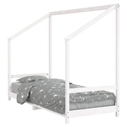 Giroletto per Bambini | Letto Infantile | Lettino Bianco 80x200cm in Legno Massello di Pino