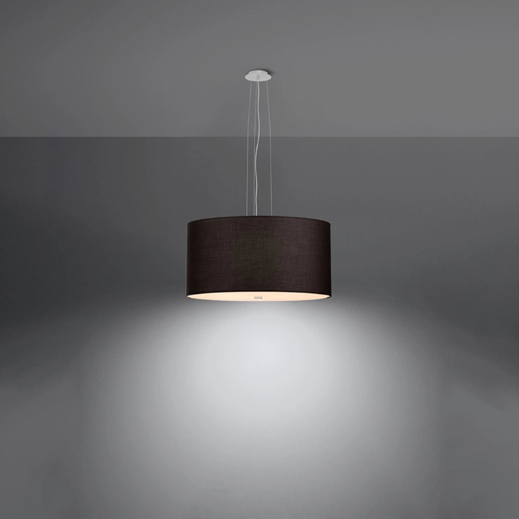 Lampada a sospensione nera Ø50 DUETTO Pure Lume 5xE27