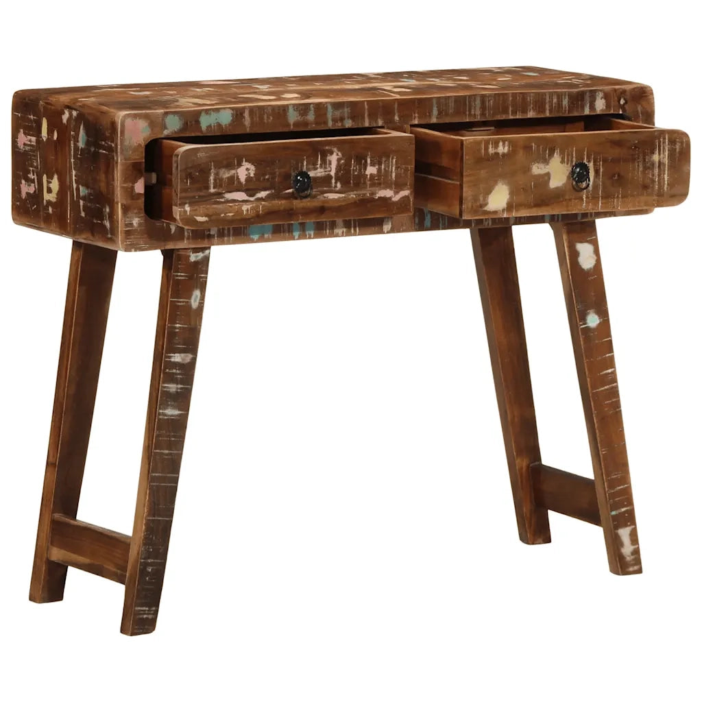 vidaXL Tavolo Consolle 90x32x75 cm in Legno Massello di Recupero