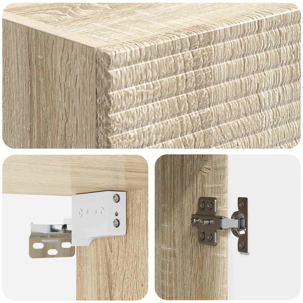 Mobiletto a muro Rovere Sonoma 33 x 34,5 x 90 cm 898587