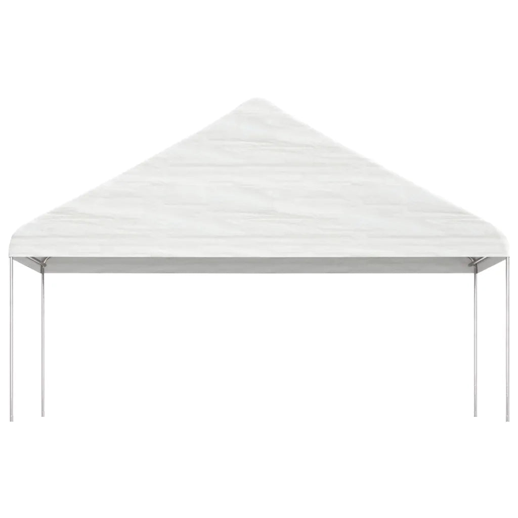 Gazebo con Tetto Bianco 5,88x2,23x3,75 m in Polietilene 362639