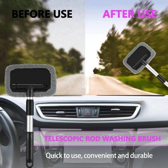 Kit di pulizia parabrezza con 4 spazzole a microfibra per auto