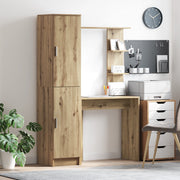 Scrivania con archiviazione Rovere Artigianale Legno Ingegnerizzato