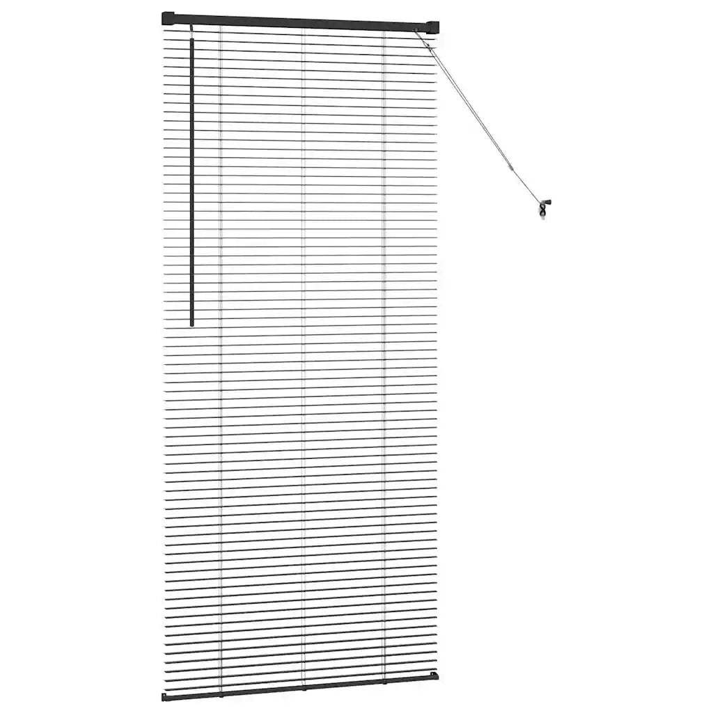 vidaXL Tenda per Finestra con tende Nero Alluminio